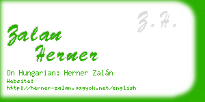 zalan herner business card